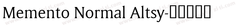Memento Normal Altsy字体转换